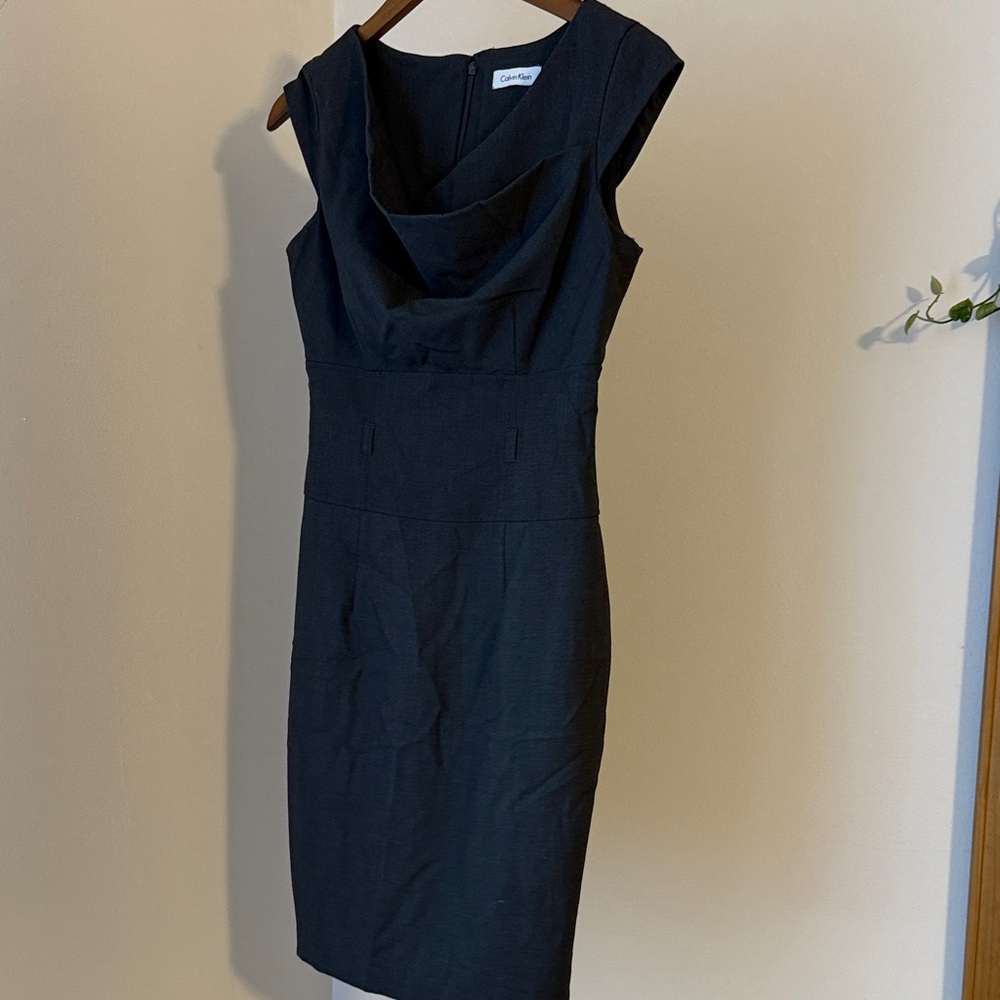 Calvin Klein Charcoal Midi Dress